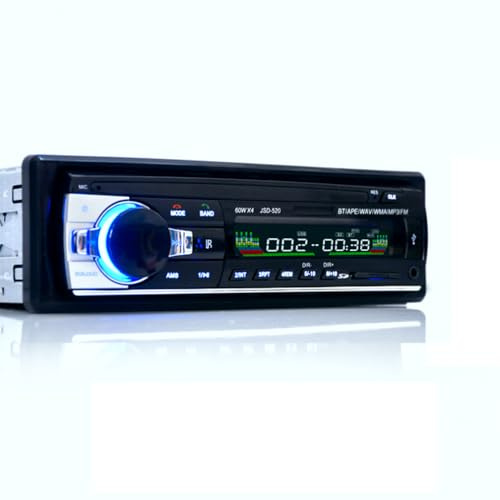VIGORTHRIVE Radio de Coche de Tamaño Single DIN, Estéreo de 60W×4 con Bluetooth, Radio Automotriz 12V, Reproductor Multimedia MP3 para Salpicadero, Conector ISO, Función FM/USB/SD/AUX
