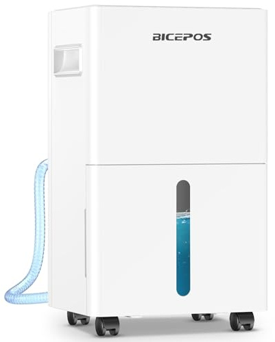Bicepos 1500 Sq.Ft Dehumidifiers for Home, 21 Pints Dehumidifier for Basement, Bathroom, Bedroom, Large Room, 3 Modes, Auto Defrost, Intelligent Humidity Control, 24H Timer