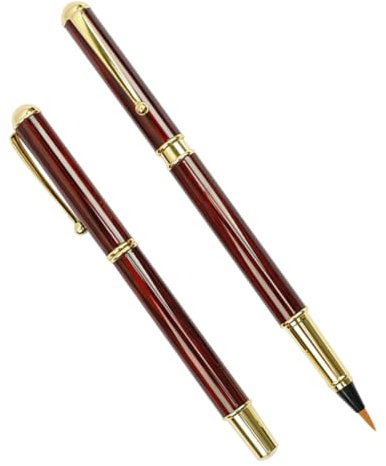 jojofuny Kit de Pluma Estilográfica Pinceles Reemplazables de Acero Inoxidable, Ligero y Reutilizable para Dibujo y Pintura en Acuarela