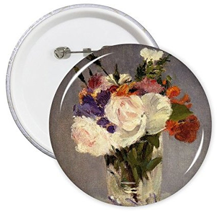DIYthinker Toujours peinture à l'huile vie Edouard Manet célèbre huile école de l'Impressionnisme Panintings Huiles Bouton rond Pin Badge 5Pcs L