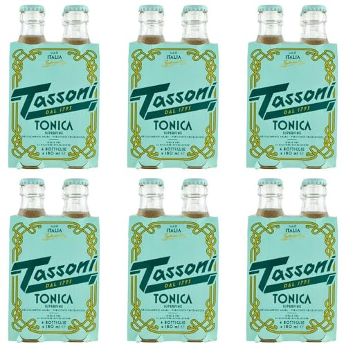 Tonica Superfine acqua tonica bitter, Tonic Water in Glasflasche 24 x 18cl | Frizzante e raffinata; kohlensäurehaltig, ideal für Longdrinks und Aperitifs, Gesamtnettogewicht 4,32 L