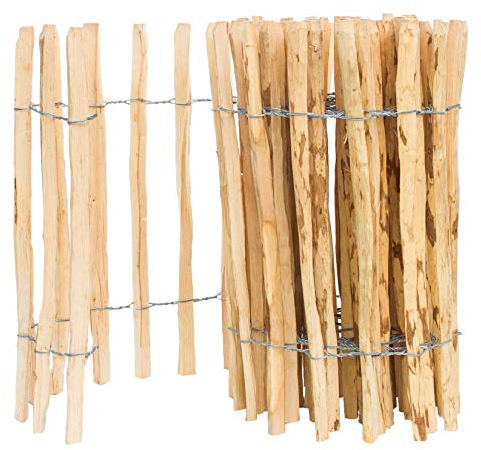 BOGATECO Clôture à Lattis Noisetier Bois | 50 cm de Hauteur et 500 cm de Long | Distance Entre Lattes 4-5 CM | Idéal comme Une Clôture de Jardin | Peut être Utilisé comme de Support pour Les Vignes