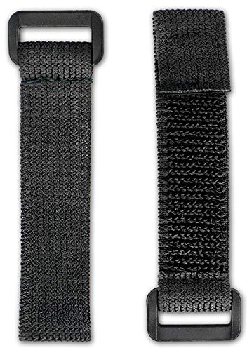 FrogJim 5x dehnbare Klett Kabelbinder 10 cm schwarz elastisch mit Schnalle - 20 mm breit - wiederverschließbare Kabelbinder Klett Stretch 10cm flexibel 20mm Breite SKS1005