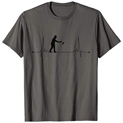Eisstockschießen Stockschießen Herzschlag Stocksport T-Shirt