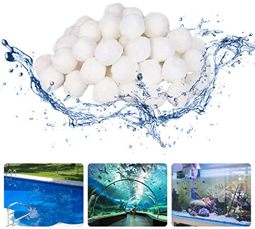 LAPONO Filter Balls 700g für Pool Pool zubehör，Filter Balls sandfilterpumpe für Pool wirpoolpool Outdoor,Super Wasseraufnahme kann 26 kg Filtersand ersetzen für sandfilteranlagen,kartuschenfilter