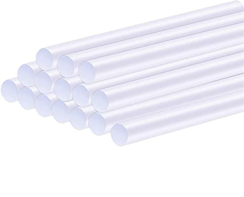 HNGM Klebesticks 20 Heißkleber Sticks 0,27 Zoll (7 mm) im Durchmesser, weiße transparente heiße Schmelzkleberkleber