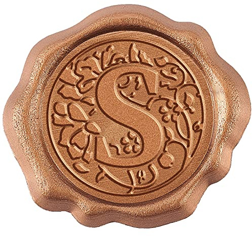 craspire 25 STÜCK Klebende Wachssiegel-Aufkleber, Selbstklebende Siegellack Stempel Initial S Aufkleber Zum Versiegeln von Umschlagkarten Geschenkverpackung Scrapbooking