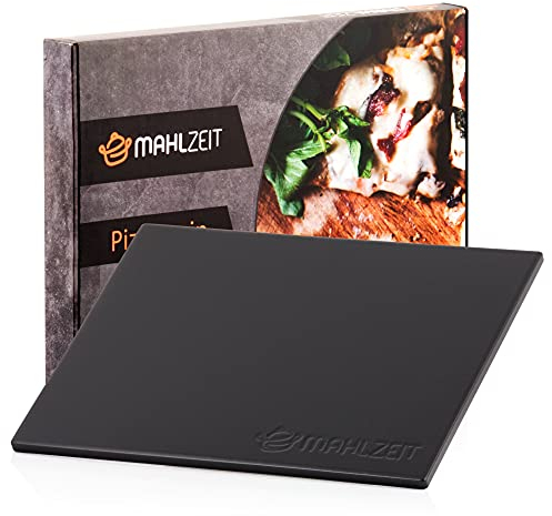 Mahlzeit Pierre à Pizza Carrée 38 x 30 cm Pour Pizza et Tarte Flambée en Cordiérite Pour Gril, Four et Barbecue à Gaz - Pierre à Pain