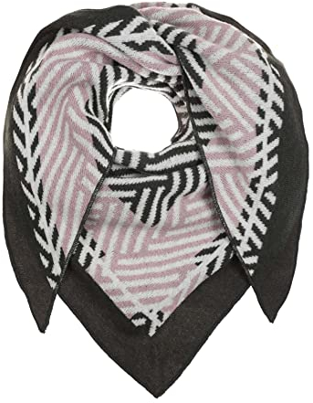Zwillingsherz Dreieckstuch Stola Schal mit Kaschmir und Wolle für Damen Mädchen - Hochwertiges Cashmere Halstuch im klassischen Streifen Motiv - Damenschal für Sommer Herbst Winter