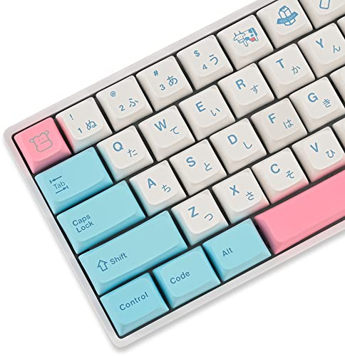 Owpkeenthy WHYSP PBT XDA Japanese Keycaps Set for 61 64 68 87 104 108 Mechanical Gaming Keyboard - Cherry MX Switches (Milk Cover)