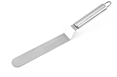 SEIWEI Spatule Coudée en Acier Inoxydable pour Glaçage de Gâteau, Outil de Pâtisserie pour Cupcakes