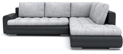 Ecksofa Tokio V mit Schlaffunktion! Best Schlafsofa. Eckcouch Bettkasten. Couch Wohnzimmer Polstermöbel. Möbel Schlaffunktion. Schlafsofa (LAWA 09 + Soft 11 RECHTS), 200x75x230