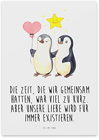 Mr. & Mrs. Panda Trauerspruchkarte Eltern Sternenkind - Beileidskarte, Kondolenzkarte, Trauerkarte, Beileid, gedenkkarte, Abschiedskarte