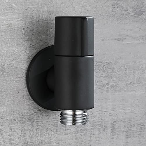 Ventil Schwarz 1/2 Absperrventil Wasserleitung Eckventil Quadratisch Schwarz Messing Wandmontage Bad Küche Anschlussventil Wasser Eckabsperrventil Absperrtoto,Schwarz A Leicht zu montieren (Color : B