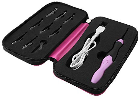 9pcs LED-Licht Häkelnadeln Kit Wiederaufladbare Häkelnadel 2 Helligkeitsstufen für Garn Handwerk, Schönes für Frauen