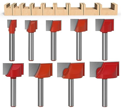 9 teile/satz Boden Reinigung Router Bits, 6mm Schaft Holzbearbeitung Wolfram Reinigung Boden Ende Fräser Holzbearbeitung Cutter