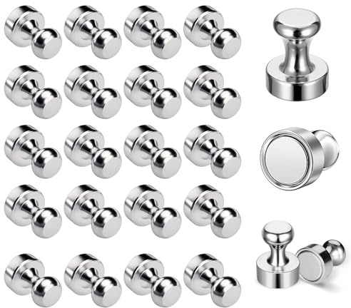 Neodimio Magneti 24 Pezzi, 12x16mm, N52, Cono Piccolo per Lavagne Magnetiche, Frigoriferi, Taglierine per Aghi