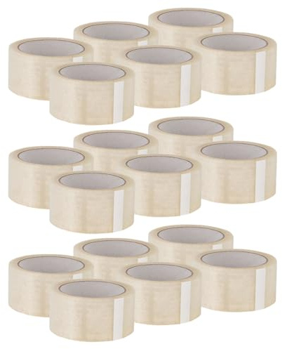 ARLI 18 x Klebeband Packband Paketband PP 48 mm x 66 m Paket Band Kleberolle für Päckchen Paket Sehr gut haftendes Paketklebeband für Packstücke bis 40 kg Verpackungsmaterial 18x Rollen