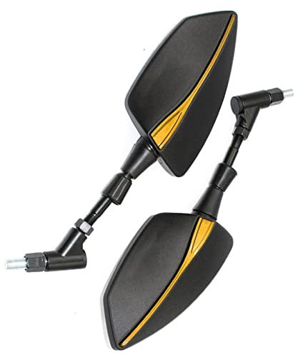 Zubehör Universal-Motorradspiegel CNC-Seitenrückansicht Für Y&amaha FZ8 FZ-8 (Color : Gold B)