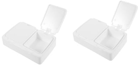 Yardwe 2stücke Cotton Pad Dispenser Mit Staubschutz Tragbarer Aufbewahrungsbehälter Für Wattestäbchen Und Kosmetik Kompakte Box Für Und Zuhause Für Schmuck Und Kleine Werkzeuge