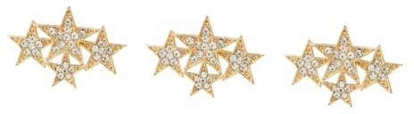 GALPADA 3stücke Fashion Elegante Stern Brosche Mit Glitzer-rhinestone Goldfarbene Anstecknadel Für Damen Und Mädchen Für Hochzeiten Partys Und Tägliche Anlässe