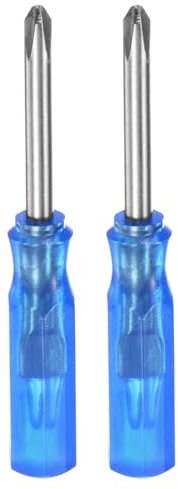QUARKZMAN 2Pz Cacciavite a Croce Mini Phillips Ph1 2.5mm Magnetica Testa Croce 45mm Lunghezza per Riparazioni di Piccoli Elettrodomestici, Blu