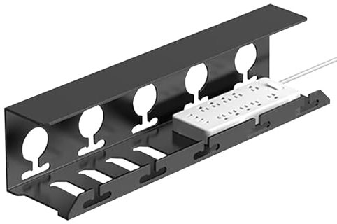 Gouttière de câbles sous le bureau - Chemin de câbles sous le bureau - Pas de perçage nécessaire. Guide-câbles pour le bureau - Stable et spacieux, guide-câbles auto-adhésif sous la table F