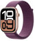 Apple Watch Series 10 GPS 46 mm Smartwatch with Rose Gold Aluminium Case with Plum Sport Loop - One Size. Fitness Tracker, ECG App, Always-On Retina Display, Carbon Neutral