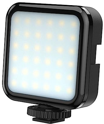 Angoily Computer Videokonferenz Licht Kompakt Schwarz Dimmbares LED Fülllicht Batterie Betrieben Tragbar für Zoom Video Live Streaming und Fotografie