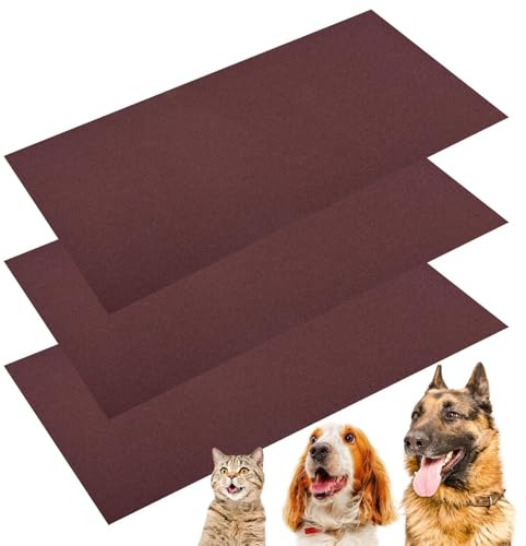 Rascador de uñas para Gatos, 3 Piezas, Papel de Lija Adhesivo para Perros, de uñas de 20 x 10 Pulgadas para Gatos y Perros, Almohadilla de Corte de Garras, Tabla de rascar para Caja de para