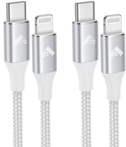 USB C Lightning Kabel [2Pack 2M+1M] iPhone Ladekabel MFi Zertifiziert Power Delivery iPhone Ladekabel Schnellladekabel Nylon USB C auf Lightning Kabel für iPhone14 Pro Max/13/12 mini/11/X/XS/XR/8/SE