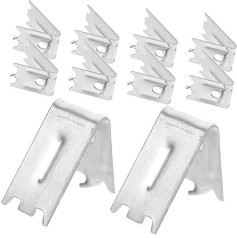 Vaguelly 10pcs Refrigerator and Freezer Shelf Clips Fridge Hanging Rack Chest Freezer Organiser Food Storage Containers