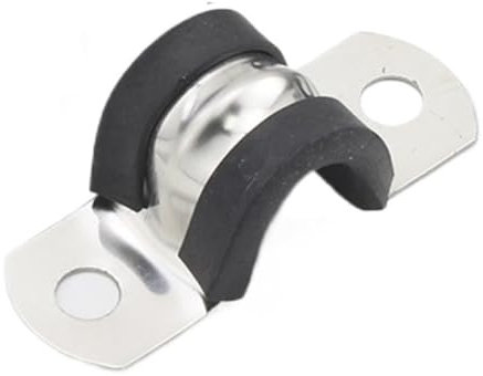 JCUIyon 1/2/5pcs Rubber Lined P Clip Cable Mounting Wiring Hose Clamp 6-200mm Stainless Steel Cushion Pipe Clamp(200mm)