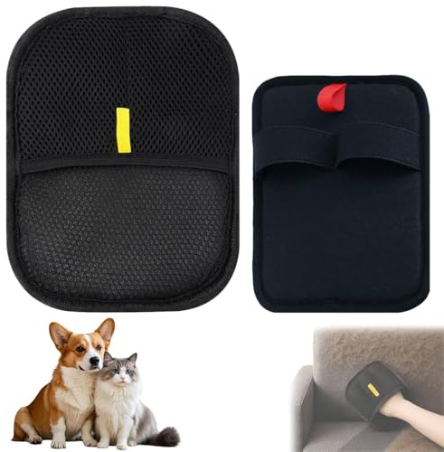 YAYNO Pack of 2 Fur Magnet Gloves Pet Hair Remover Glove Reusable Pet Hair Remover Glove Pet Gloves for Care and Removal Undesirable for Smooth and Healthy Fur