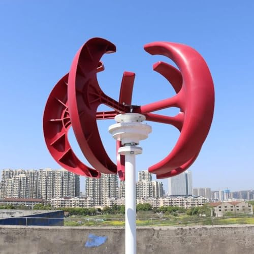 Aerogenerador Vertical de Alta eficiencia de 600 W, turbina eólica de 12 V/24 V con Controlador, diseño silencioso de 5 aspas para Uso doméstico, Ideal para soluciones de energía renovable.