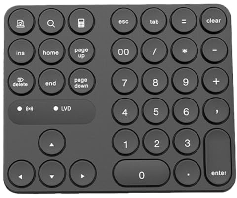 FEETER Rechargeable Double Bluetooth Number Pad Wireless Numeric Keypad 35-Keys External Numpad Keyboard Data Entry