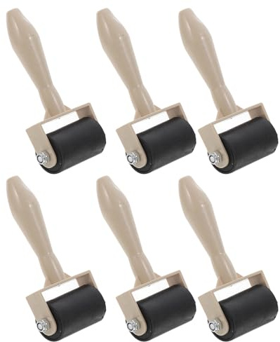 Healeved Set da 6 Pezzi Rullo in Gomma per Stampa e Artigianato Impugnatura Ergonomica Rullo per Inchiostro Uniforme e Facile da Pulire per Stampa Pittura a Olio e Scrapbooking