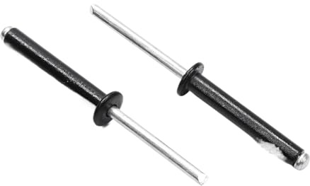 Remache ciego de aluminio de 5 a 50 piezas, M2.4, M2.8, M3.2, M4 y M5, con cabeza de cúpula negra, for metal y plástico.(8mm)