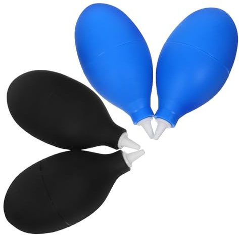 IMIKEYA 4 Stück Kamera Luftgebläse Staubentferner Blasebalg aus Weichem Gummi Schwarz und Blau Manuelles Reinigungswerkzeug für DSLR Tastaturen und Digitale Geräte