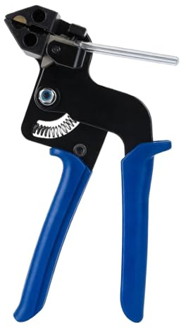 Kabelbinder Zange, Metall Kabelbinderwerkzeug, Kabelbinderpistole Edelstahl, Selbstsperrend Schneidemechanismus Edelstahl, zum Befestigen und Schneiden von Edelstahl-Kabelbindern