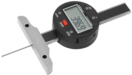 ViaGasaFamido LCD-skärm, Djupmätare, Bas i Legerat Stål, 0 Till 2 Mått, Perfekt för Gör-det-själv och Professionell Användning