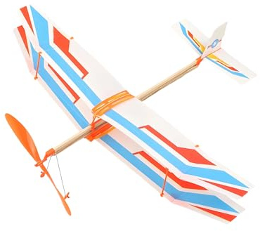 Rubber Band Airplane – Elastic Powered Glider Aircraft Toy Model, Windup Propeller Launch Plane Set, Aviation Hobby Activity Flying Model Kit, Outdoor Hand Throw Aircraft | Boys Girls Students