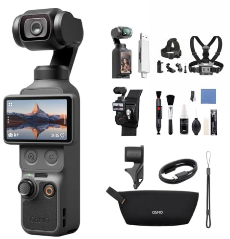 DJI Osmo Pocket 4 Standard Combo mit Mic Mini 2 Sender, 1″ CMOS | 4K/240fps Pocket Gimbal Vlog Kamera, 3-Achsen-Stabilisierung, 2× verlustfreier Zoom, 107 GB integrierter Speicher