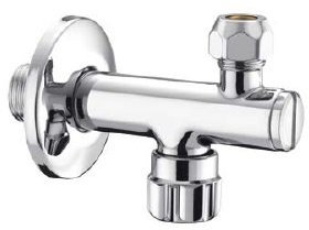 PIANA serie 0400 B 400 CR Rubinetto 1/2 a vitone sottolavabo con filtro - cromato - calotta bassa