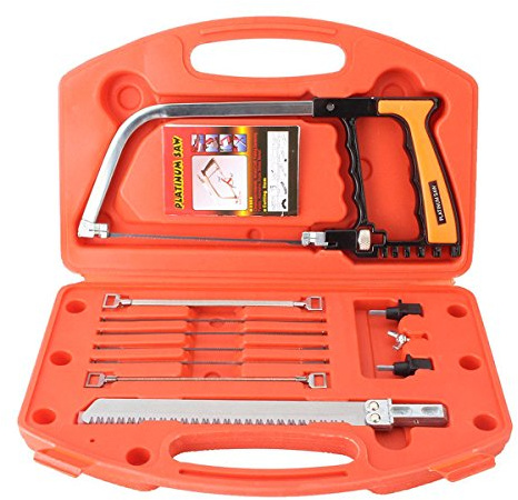 SHOP-STORY - Coffret Malette Scie Multifonction 11 en 1 Avec Lames Spécifiques pour Découpe Bois Plastique PVC Carreaux Céramique Pierre Verre