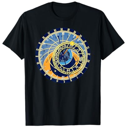Prag astronomische Uhr Astrologie T-Shirt