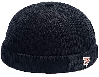 YAMEE Docker-Cap herr docker-mössa dam sjömansmössa hamnmössa herrmössa bikerkeps hatt vandringsmössa dockarkeps huvudbonad sjömanskeps (huvudomkrets justerbar storlek), 0072*svart, one size