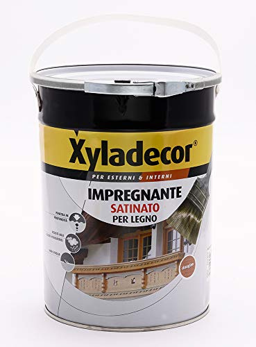 Xyladecor SMALTO IMPREGNANTE LEGNO per Interni e Esterni, a solvente effetto satinato DOUGLAS 5L, Douglas Satinato, 5 L
