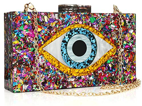 Damen-Clutch, Abendtasche, Acryl, mehrfarbig, Geldbörsen und Handtaschen, Schultertasche, Umhängetasche, formelle Hochzeit, Abschlussball, Party, rose, Einheitsgröße