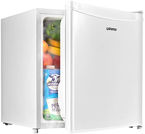 Upstreman 1.7 Cu.ft Mini Fridge with Freezer, White-FR17
